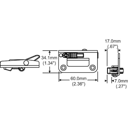 Strybuc RH Angel Vent Lock White 50-1353-FBW-RH